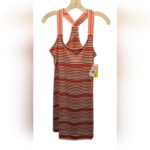 Coral Stripe Cute League Dress - Picture 1 of 4